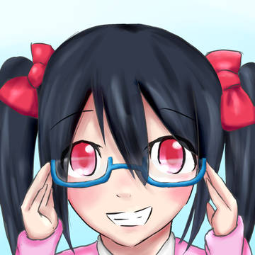 にこにーにメガネをかけてもらいました
