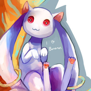 Kyubey on a Banana