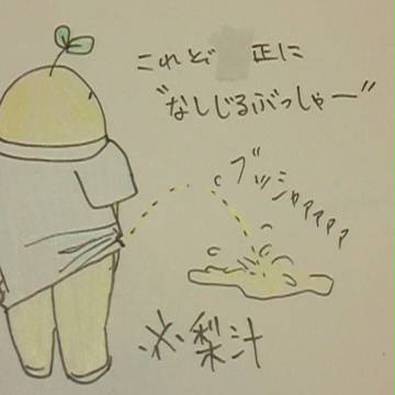 ふなっしーの梨汁について