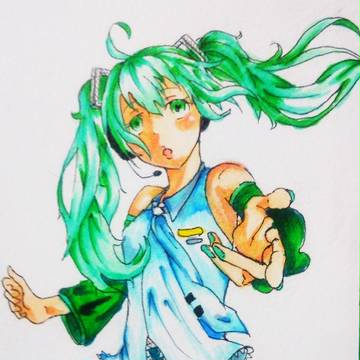 コピックでミク