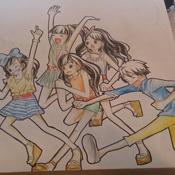 ドリ5のメンバーに絵を描いてあげました