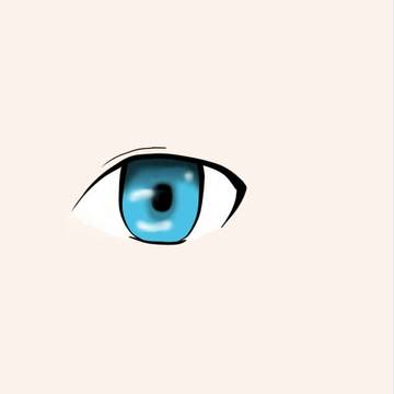[初めての描画] 青い目