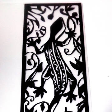 トカゲの切り絵