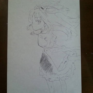落書きで小鳩を書きました