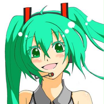 アニメ塗りミク