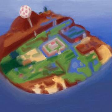 ゼルダの伝説 夢をみる島の「コホリント島」を描いてみた