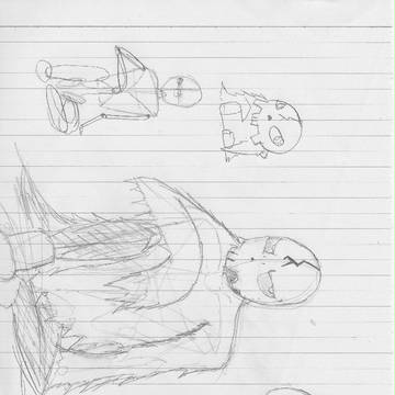 ガイコツな悪魔をかっこよく描いてみた。