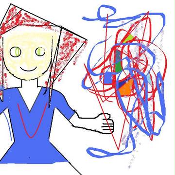 ペイントにマウスで描いてみたよ