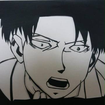 切り絵でリヴァイ作ったよ