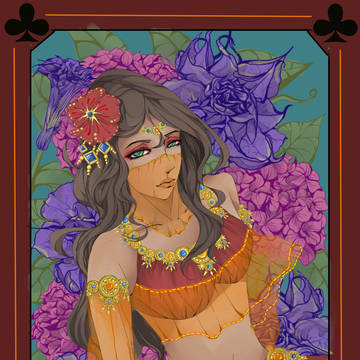 #填坑扑克牌#【梅花——舞女的面纱】曼陀罗与紫阳花 背叛与仇恨
