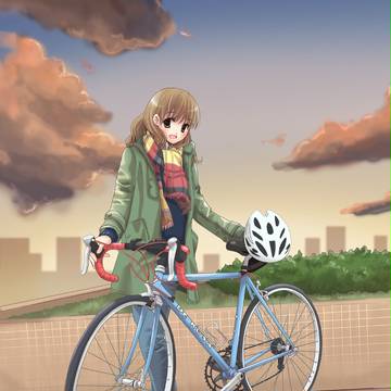 夕焼け自転車