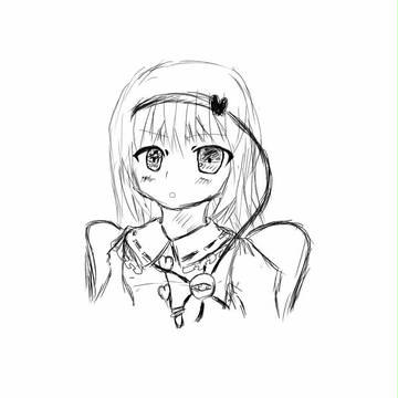 らくがきモノクロさとりん