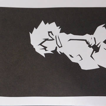 ぐるたみん 切り絵