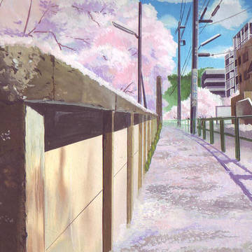 ただのポスターカラーでの模写（背景）２_'09