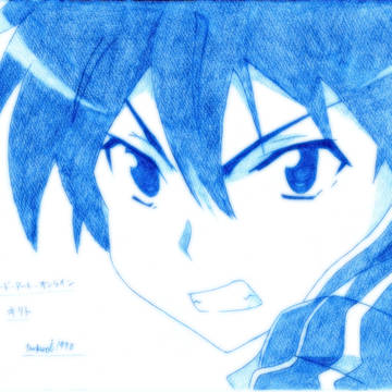 ソード・アート・オンライン　キリト　描いてみた