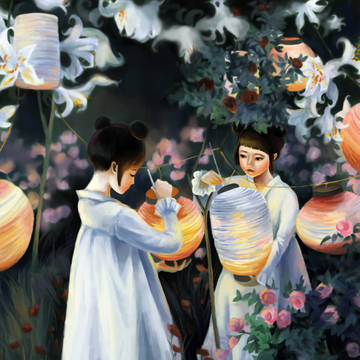 Garden In The  Dusk