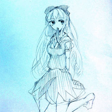 鉛筆落書きチルノ