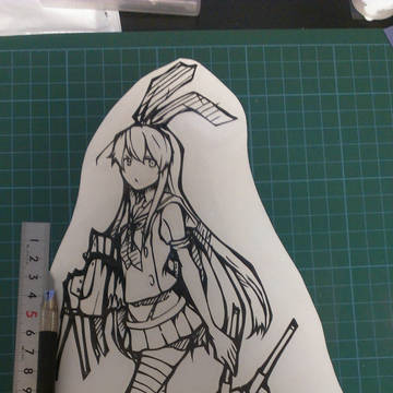切り絵　しまかぜ　ステッカー