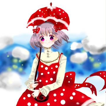 水玉ワンピースの女の子