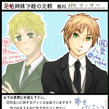 アーサーで兄弟姉妹で絵の比較