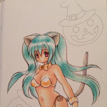 途中経過 ハロウィン オリジナル 猫耳 女の子