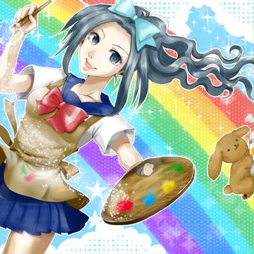 虹をかける女子高生
