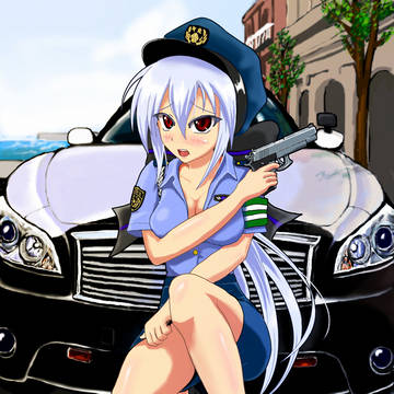 ハク姉に婦警コス着せてみた