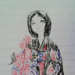 三色ボールペンで昔のノートにらくがき