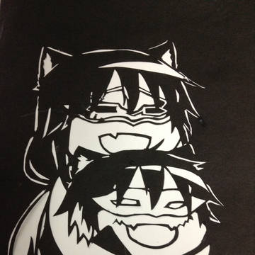 『妖狐×僕SS』　１章蜻蛉×２章蜻蛉　切り絵