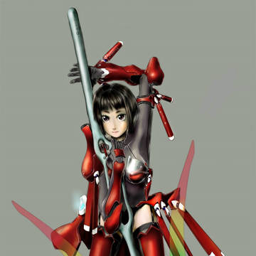 槍持ってる娘
