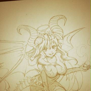 パズドラ　ヘラ　手描き
