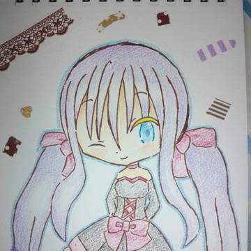 ちびキャラでゴスロリ