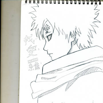 我愛羅描いてみました