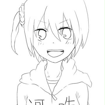 ももちゃん線画・・・