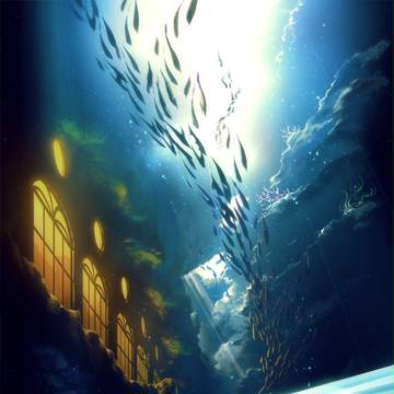 海の底から見上げると