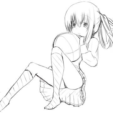 智花らしい　アニメみたことないけどラフ絵で