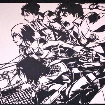 【切り絵】attack on titan