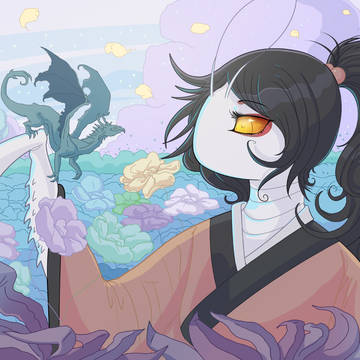 Asazaki Nae and the dragon