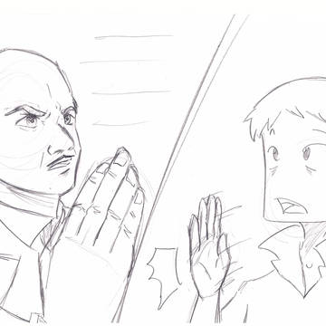 まっすぐ　まっすぐ　ちょっと　イタリア語ぎゃぐ　えんぴつで