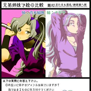 姉妹で絵の比較 ver.綾部