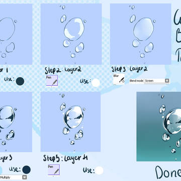 Water bubbles tutorial