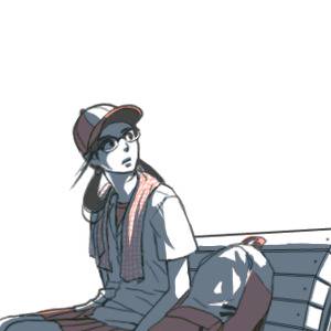 めがねの女子高生