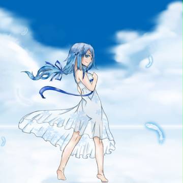 Refaction blue sky