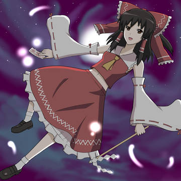 巫女さん空を飛ぶ。