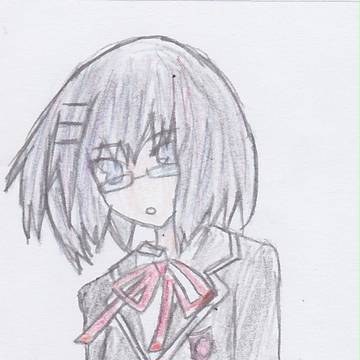 鳶一折紙　制服＆メガネ