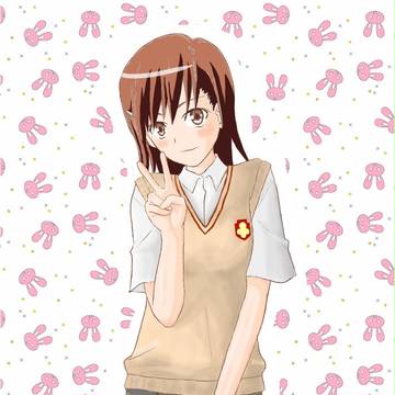 Ｖサインの御坂美琴さん。