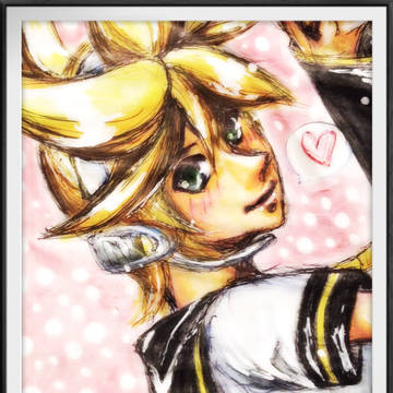 初描き。鏡音 レン