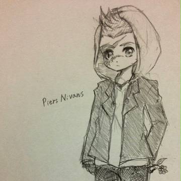 ピアくん落描き。
