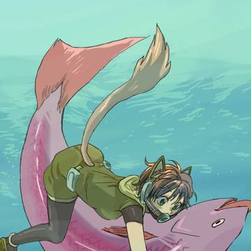 魚つかみ取り!