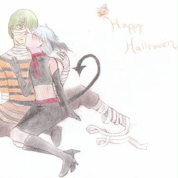 ハロウィン緑黒